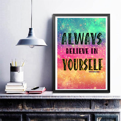 English Saying - Full Square Drill Diamond Painting 30*40CM