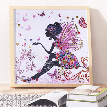 Butterfly Fairy - Special Shaped Drill Diamond Painting 40*40CM