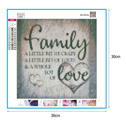 Family - Full Round Drill Diamond Painting 30*30CM
