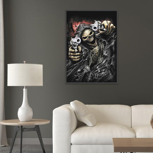 Fierce Skull - Full Round Drill Diamond Painting 40*30CM