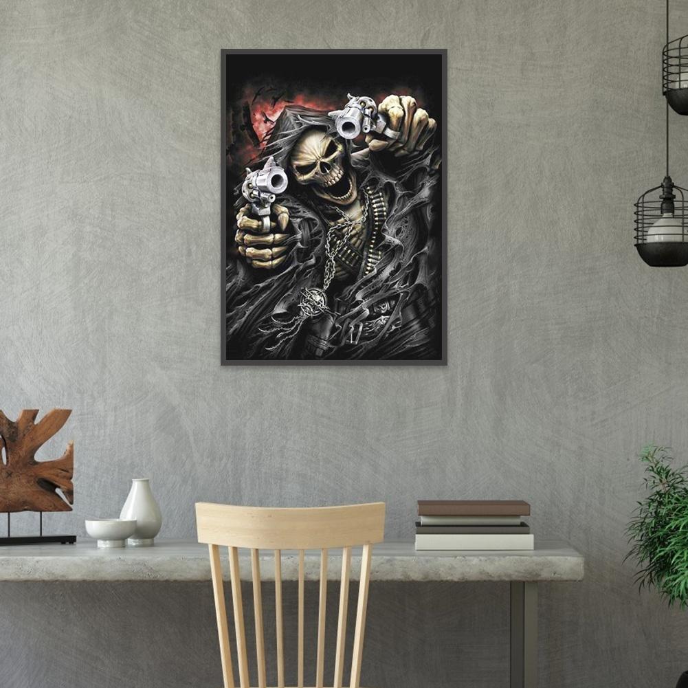 Fierce Skull - Full Round Drill Diamond Painting 40*30CM
