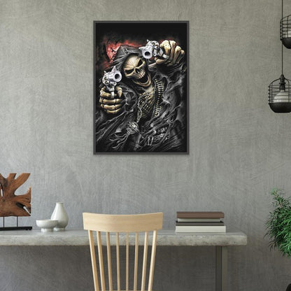 Fierce Skull - Full Round Drill Diamond Painting 40*30CM