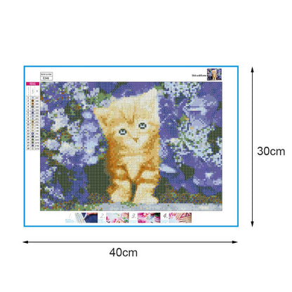 Lovely Cat - Full Round Drill Diamond Painting 40*30CM