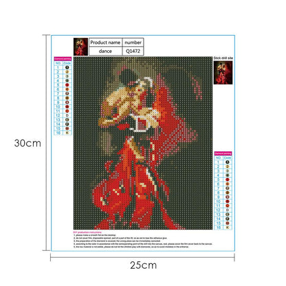 Dancing Lovers - Full Round Drill Diamond Painting 30*25CM