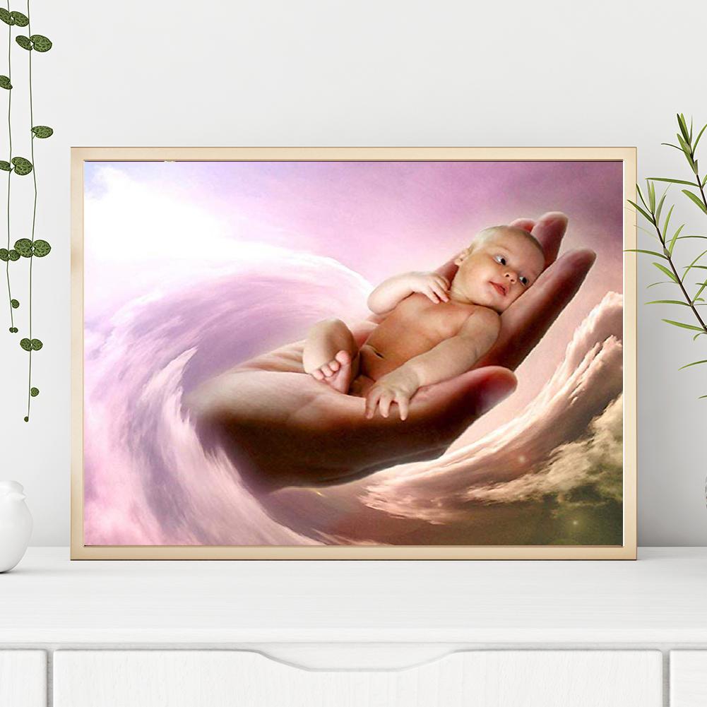 Mom Kids - Full Round Drill Diamond Painting 40*30CM