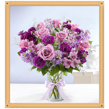 Vase - Full Round Drill Diamond Painting 30*30CM