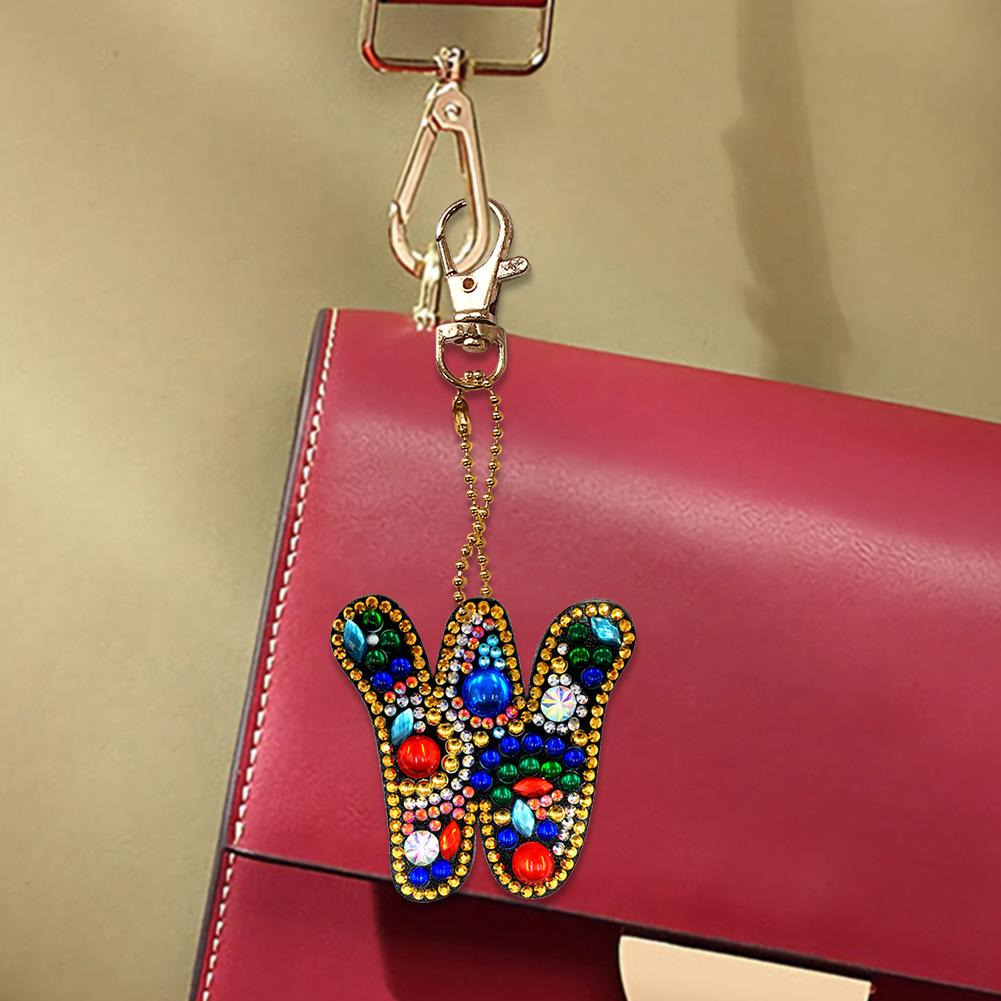 DIY Keychain Diamond Painting Letters Women Bag Keyring Pendant Gift (W)