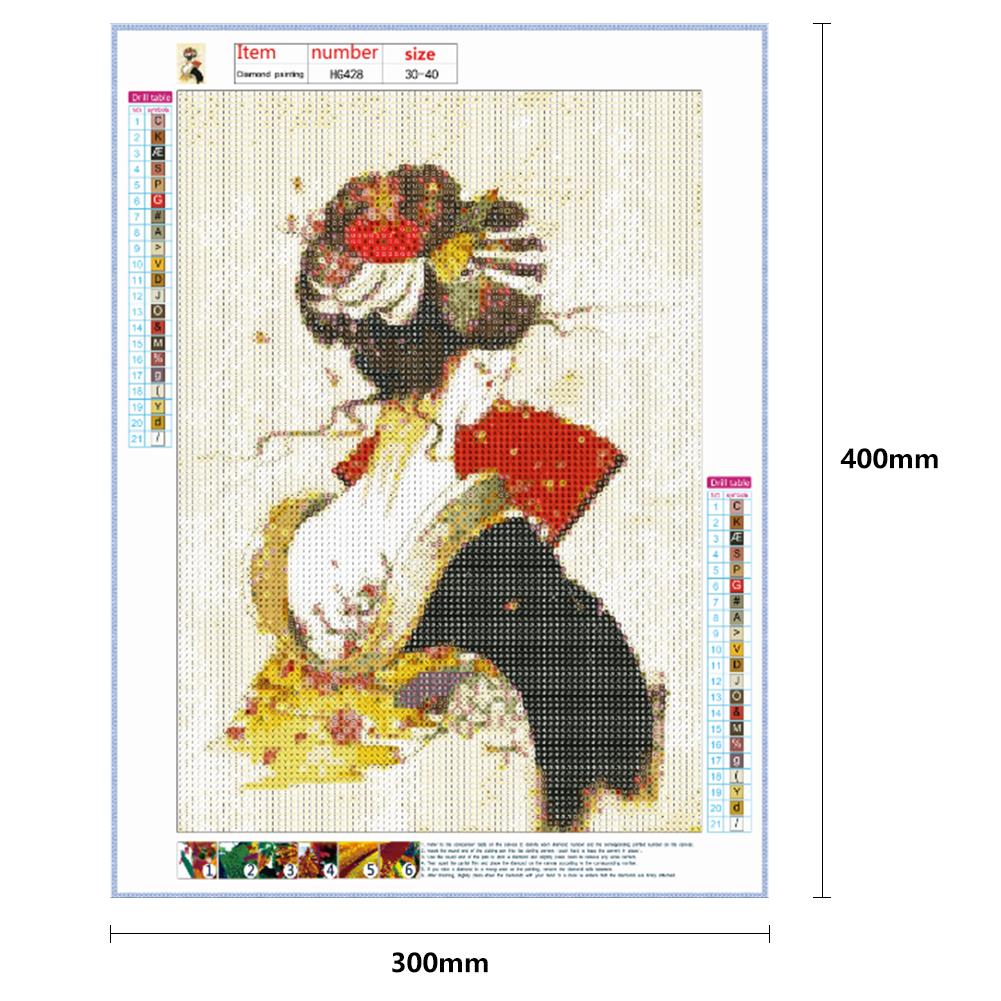 Geisha - Full Round Drill Diamond Painting 30*40CM