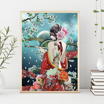 Geisha - Full Round Drill Diamond Painting 30*40CM