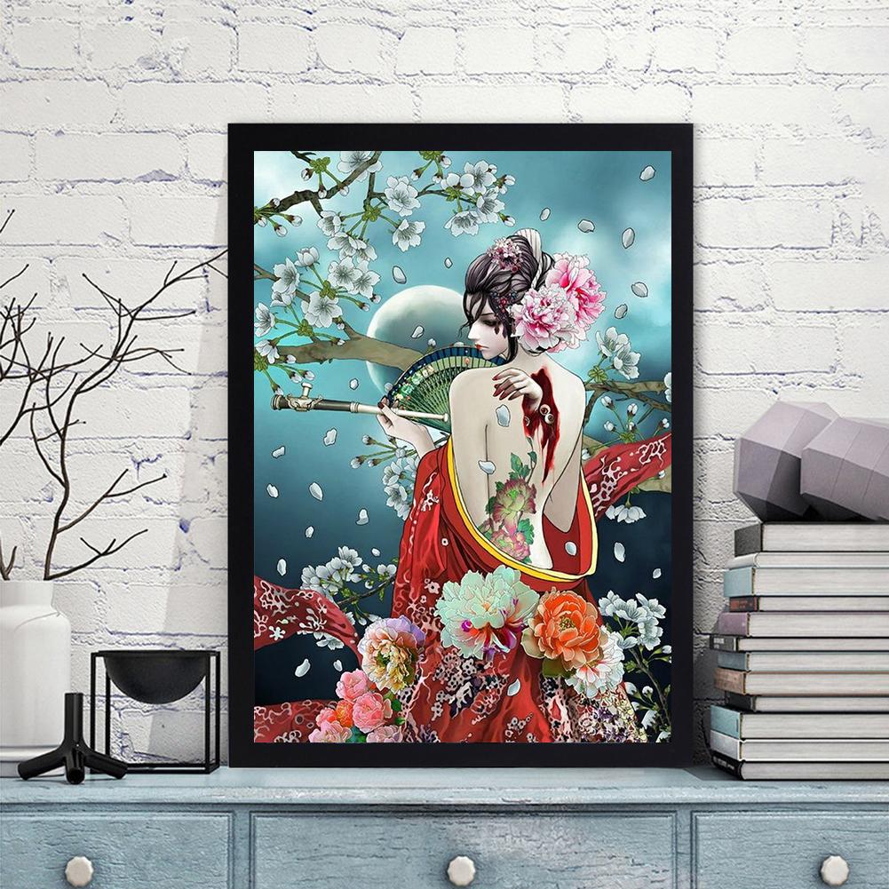 Geisha - Full Round Drill Diamond Painting 30*40CM