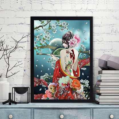Geisha - Full Round Drill Diamond Painting 30*40CM