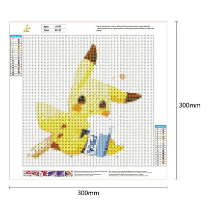 Pikachu - Full Round Drill Diamond Painting 30*30CM