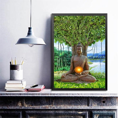 Buddha Statue - Full Round Drill Diamond Painting 30*40CM