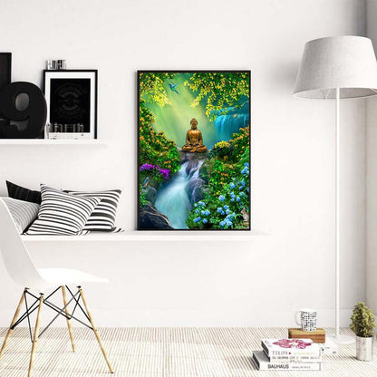 Buddha Statue - Full Round Drill Diamond Painting 30*40CM