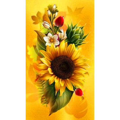 Flower Butterfly - Full Round Drill Diamond Painting 30*48CM