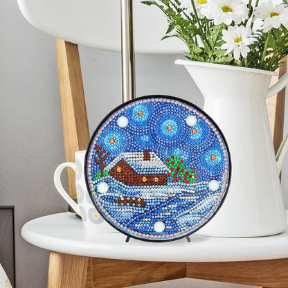 DIY LED Full Drill Diamond Painting House Special Shaped Night Decor Lamp