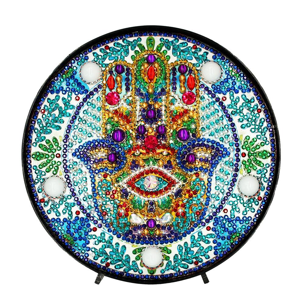 DIY Full Drill Diamond Painting LED Light Embroidery Special Shaped Lamp