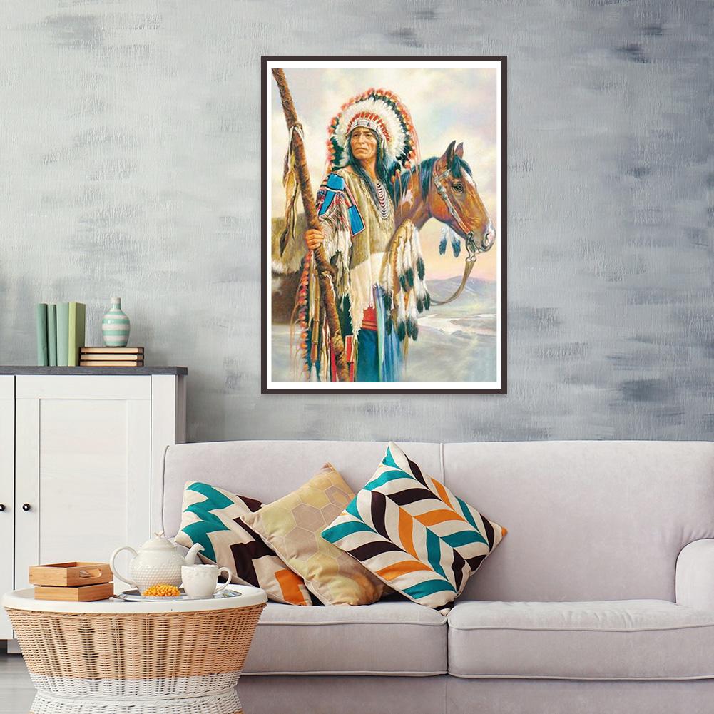 Indian - Full Round Drill Diamond Painting 30*40CM