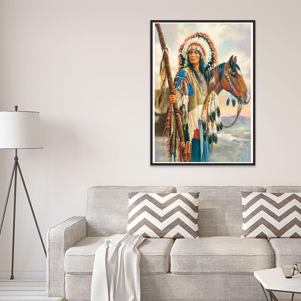 Indian - Full Round Drill Diamond Painting 30*40CM