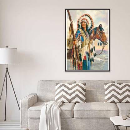 Indian - Full Round Drill Diamond Painting 30*40CM