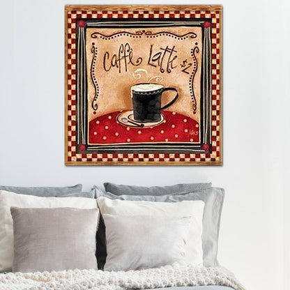 Coffee - Full Round Drill Diamond Painting 30*30CM