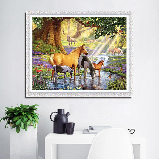 Horse - Full Round Drill Diamond Painting 40*30CM