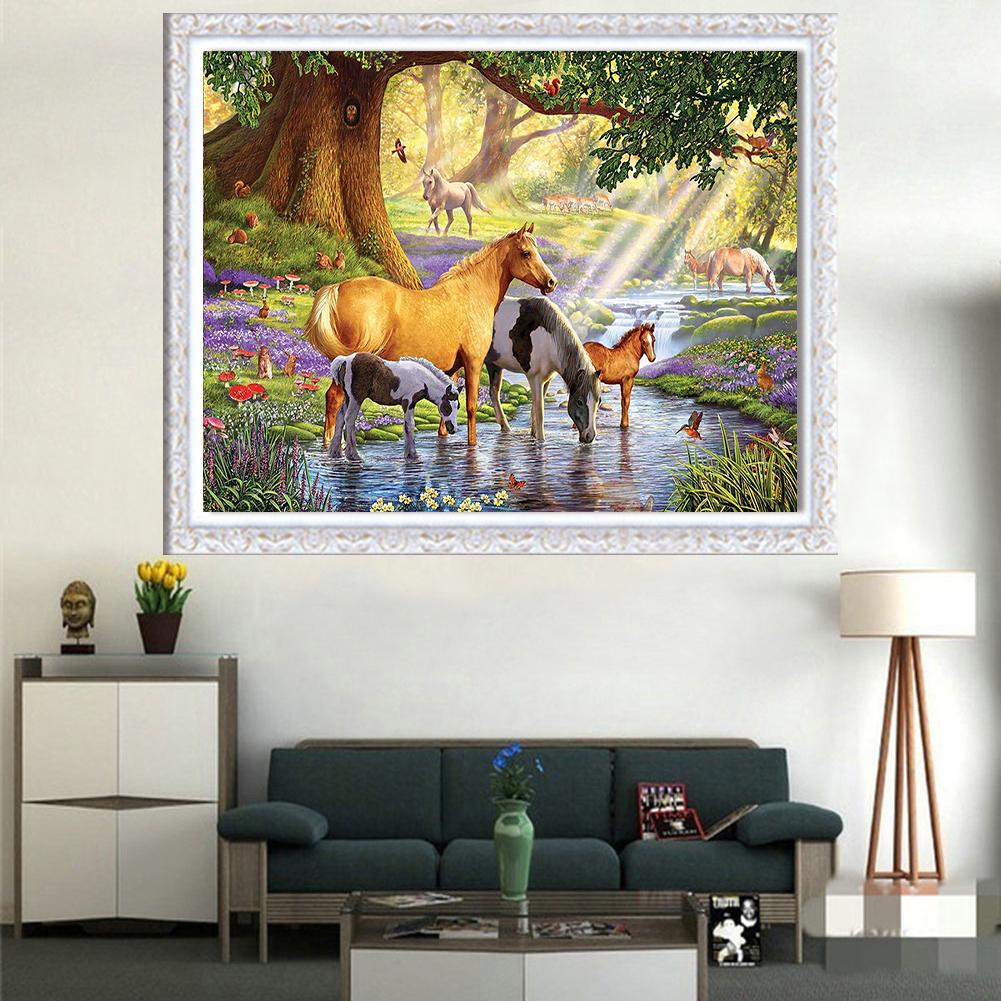 Horse - Full Round Drill Diamond Painting 40*30CM