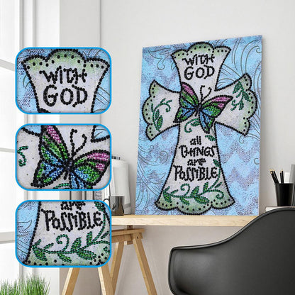 Butterfly - Special Shaped Drill Diamond Painting 30x25CM