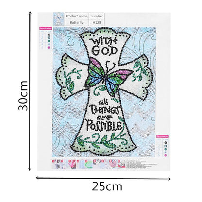 Butterfly - Special Shaped Drill Diamond Painting 30x25CM