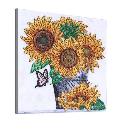 Sunflower - Special Shaped Drill Diamond Painting 25*25CM