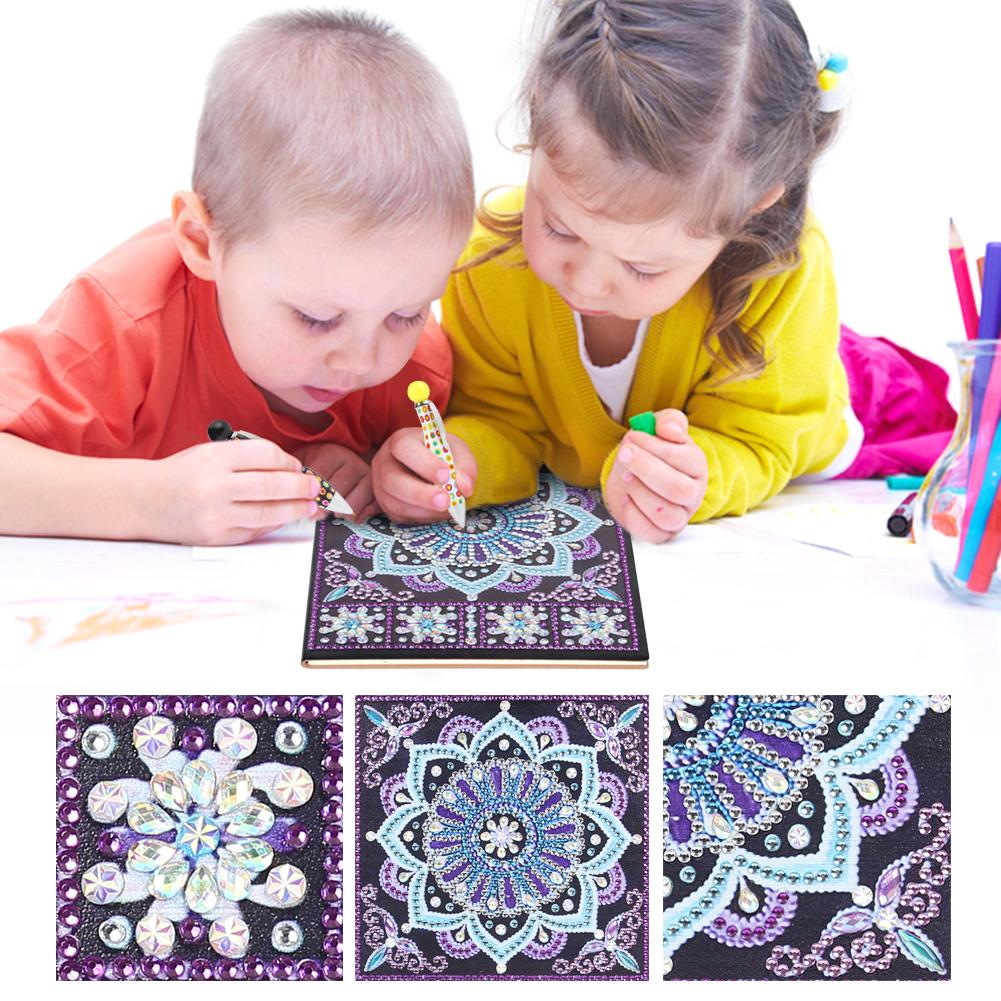 DIY Mandala Special Shaped Diamond Painting 50 Sheets Students A5 Notebook