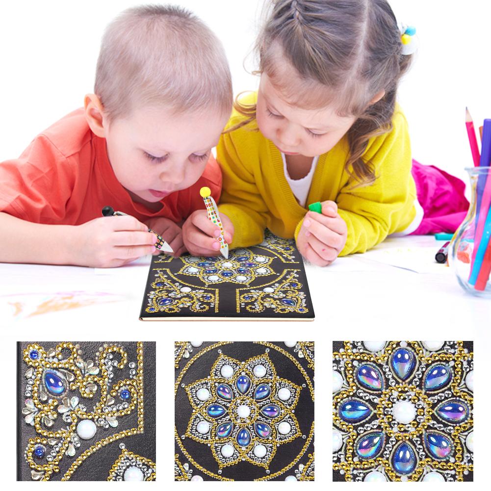 DIY Mandala Special Shaped Diamond Painting 50 Pages A5 Notebook Diary Book
