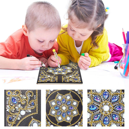 DIY Mandala Special Shaped Diamond Painting 50 Pages A5 Notebook Diary Book