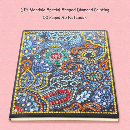 DIY Mandala Special Shaped Diamond Painting 50 Sheets A5 Office Notebook