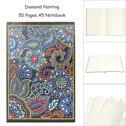 DIY Mandala Special Shaped Diamond Painting 50 Sheets A5 Office Notebook