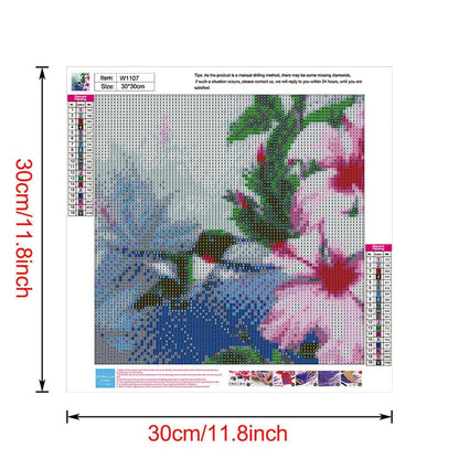Flowers Bird - Full Round Drill Diamond Painting 30*30CM