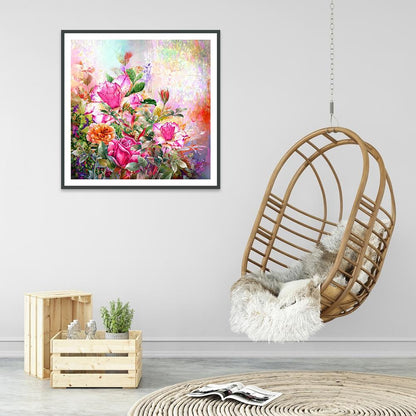 Flowers - Full Round Drill Diamond Painting 30*30CM