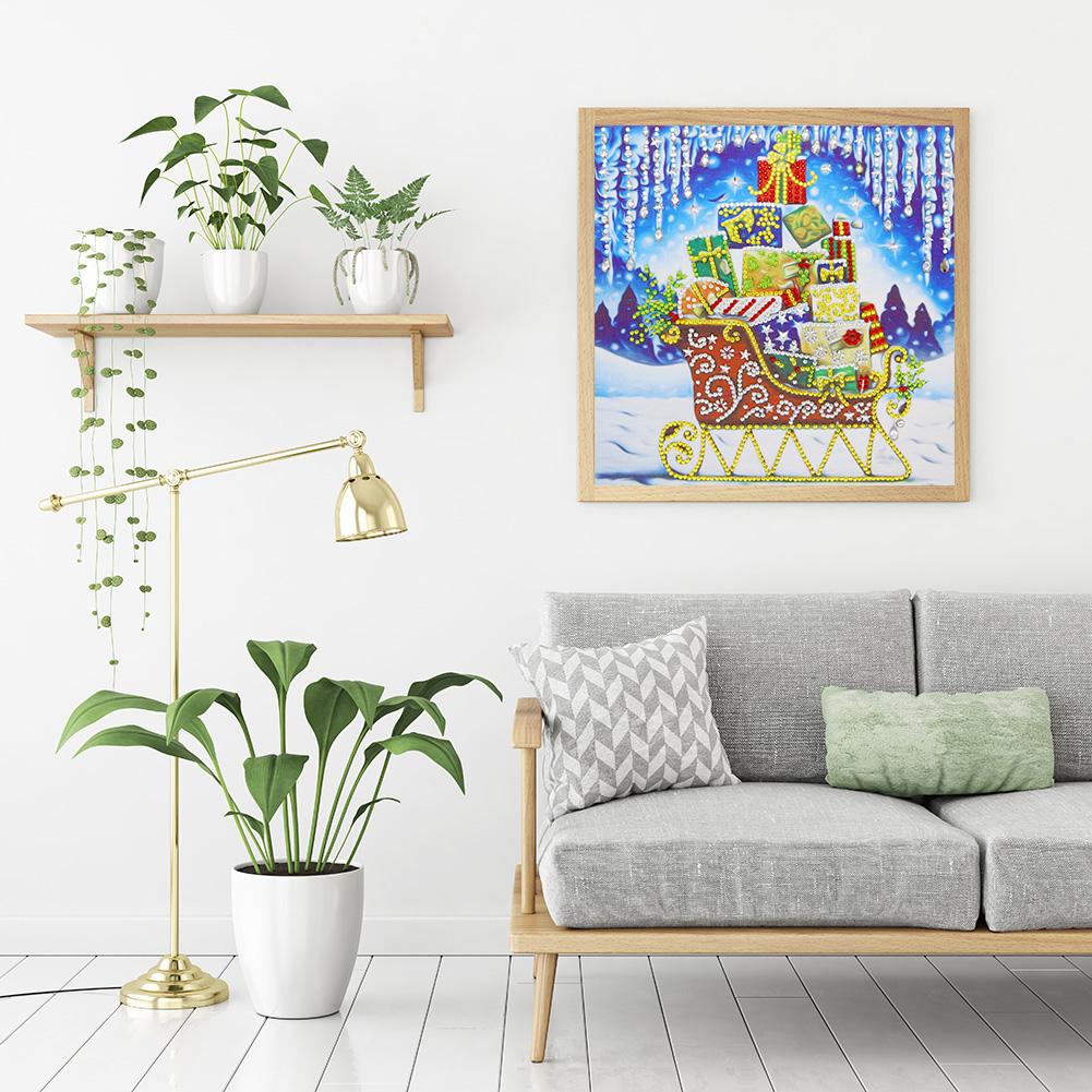 Sleigh - Full Round Drill Diamond Painting 30*30CM