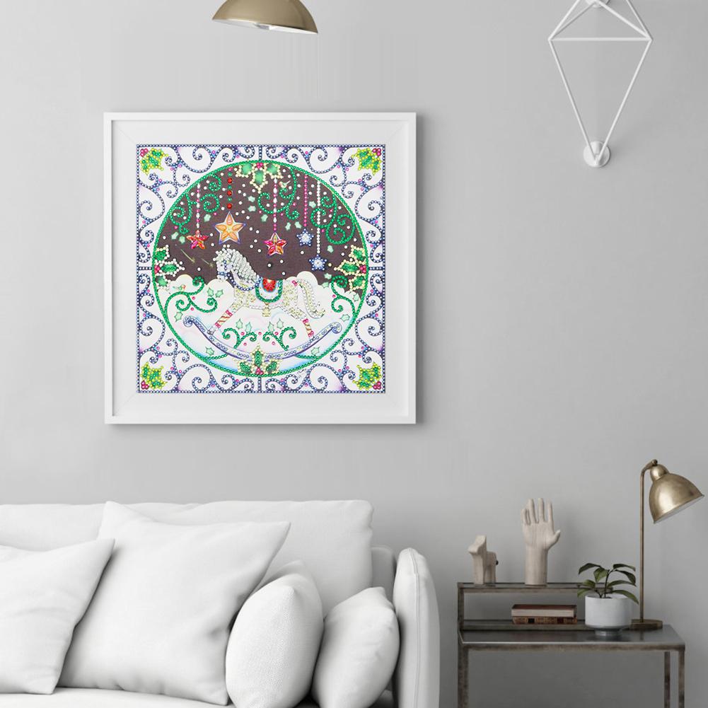 Christmas Horse - Special Shaped Drill Diamond Painting 30*30CM