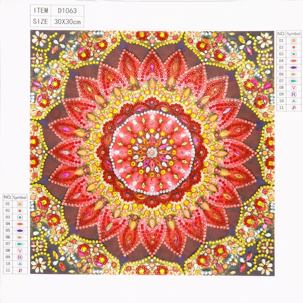 Flower - Special Shaped Drill Diamond Painting 30*30CM