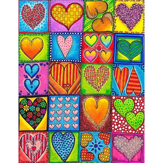 Heart - Full Round Drill Diamond Painting 40*50CM