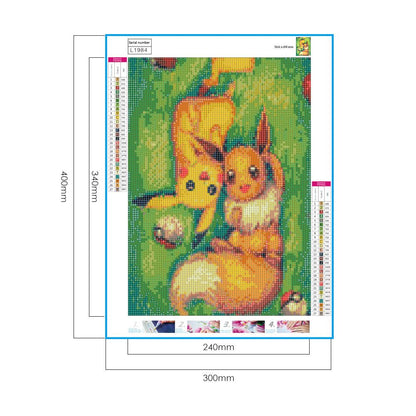 Pikachu - Full Round Drill Diamond Painting 30*40CM