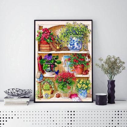 Potted Plant - Full Round Drill Diamond Painting 30*40CM