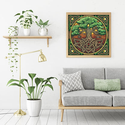 Tree - Full Round Drill Diamond Painting 30*30 CM