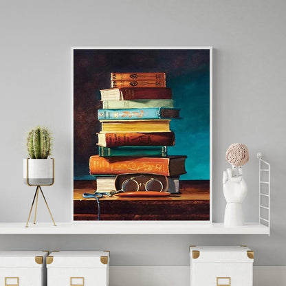 Bookshelf - Full Round Drill Diamond Painting 30X40CM