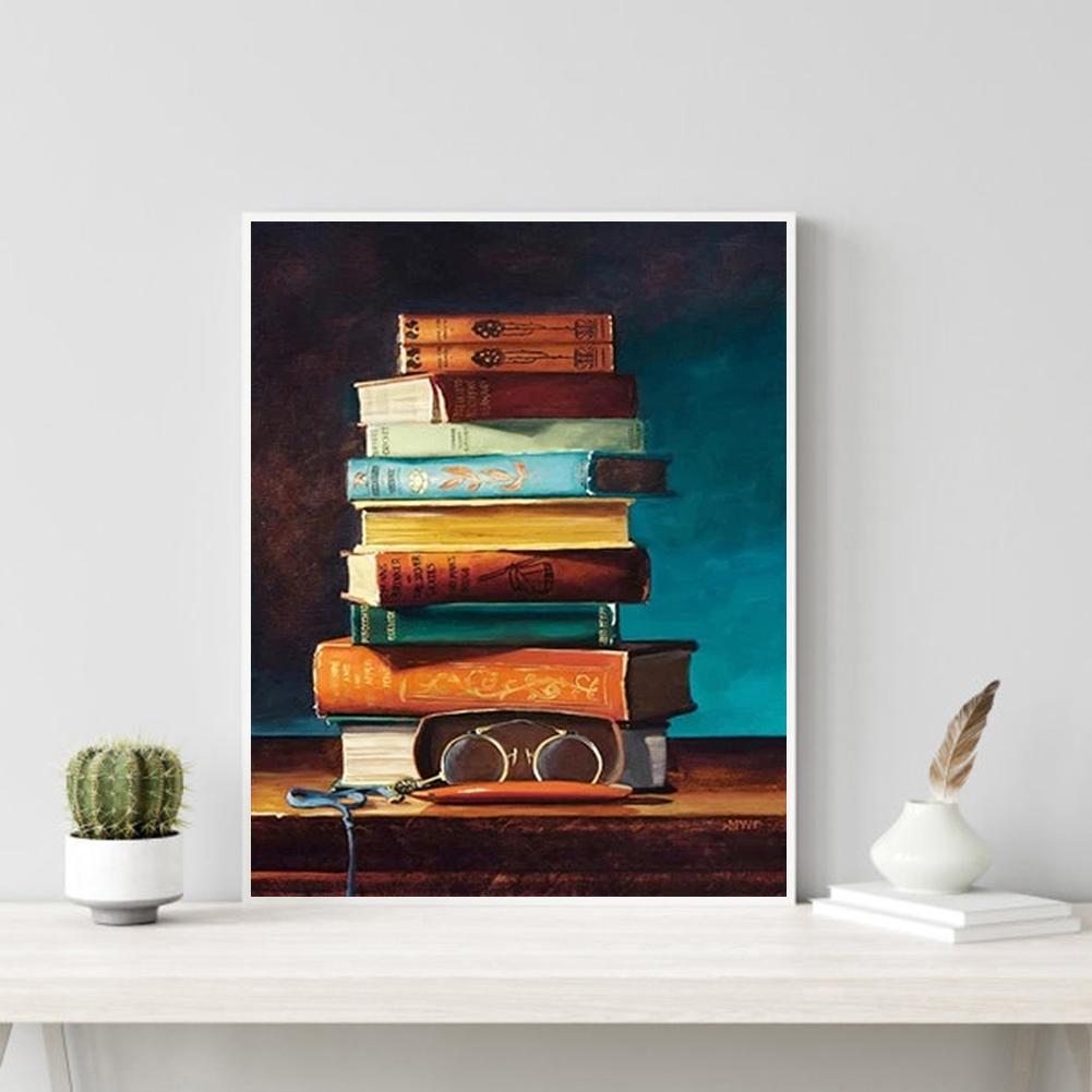Bookshelf - Full Round Drill Diamond Painting 30X40CM
