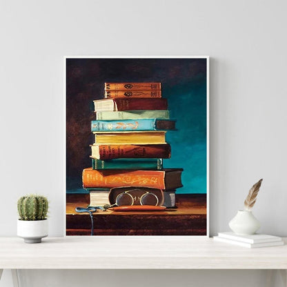 Bookshelf - Full Round Drill Diamond Painting 30X40CM