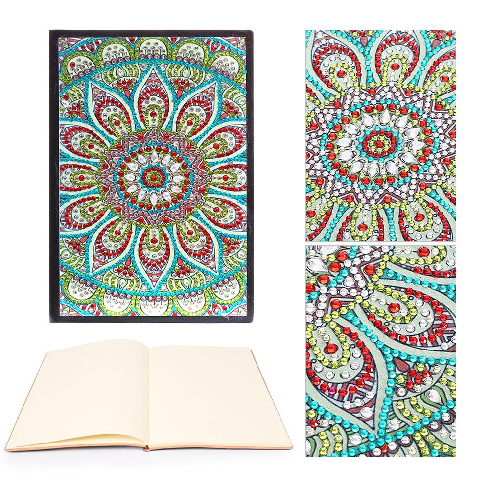 DIY Mandala Special Shaped Diamond Painting 50 Pages Sketchbook A5 Notebook