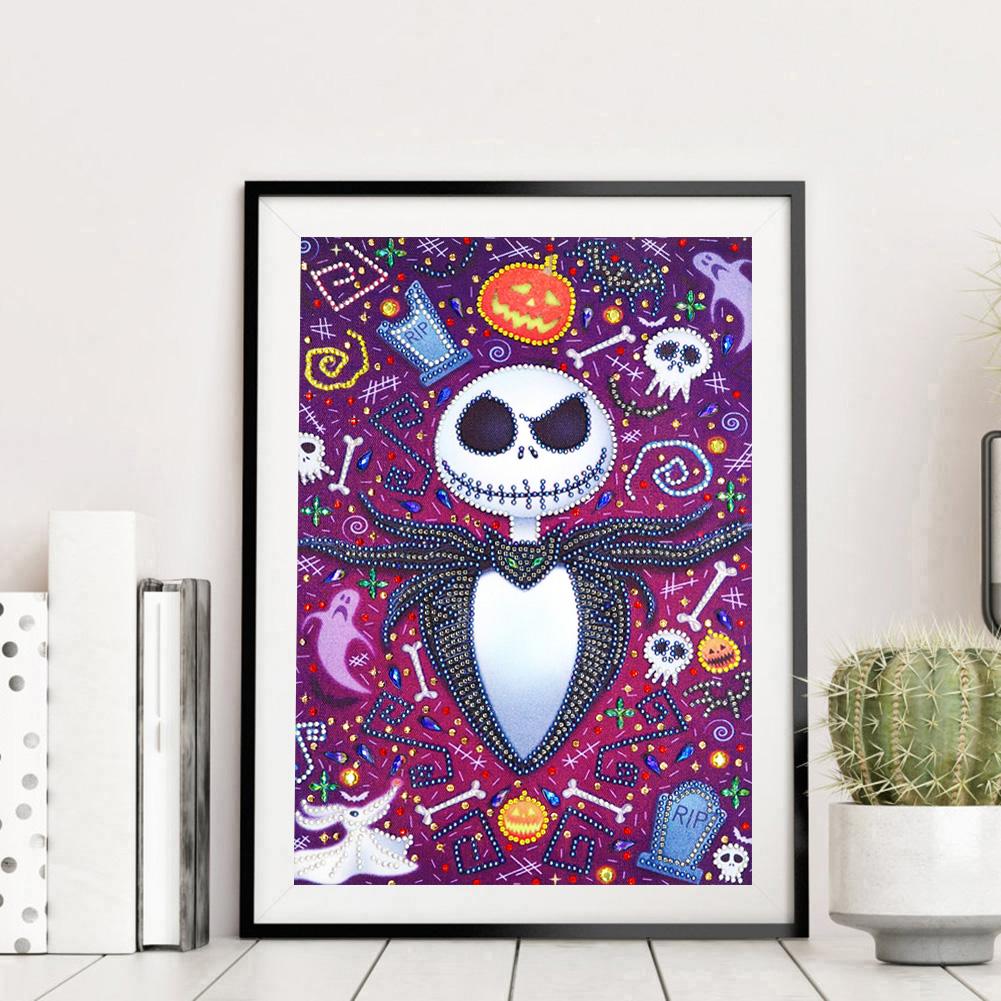 Skull - Special Shaped Drill Diamond Painting 30*40CM