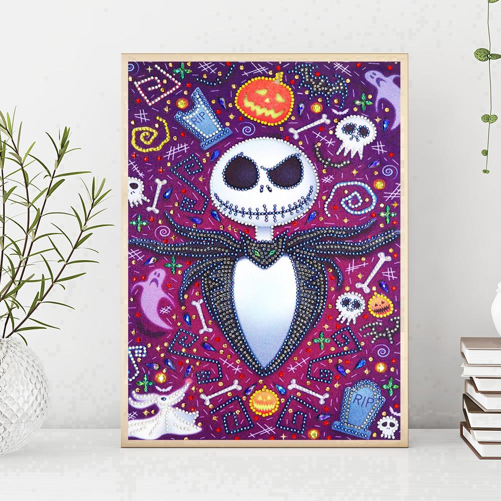 Skull - Special Shaped Drill Diamond Painting 30*40CM